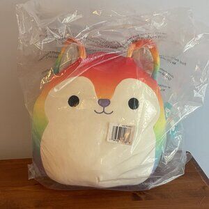 Squishmallows Heath Rainbow Husky Puppy Dog 12" Plush
